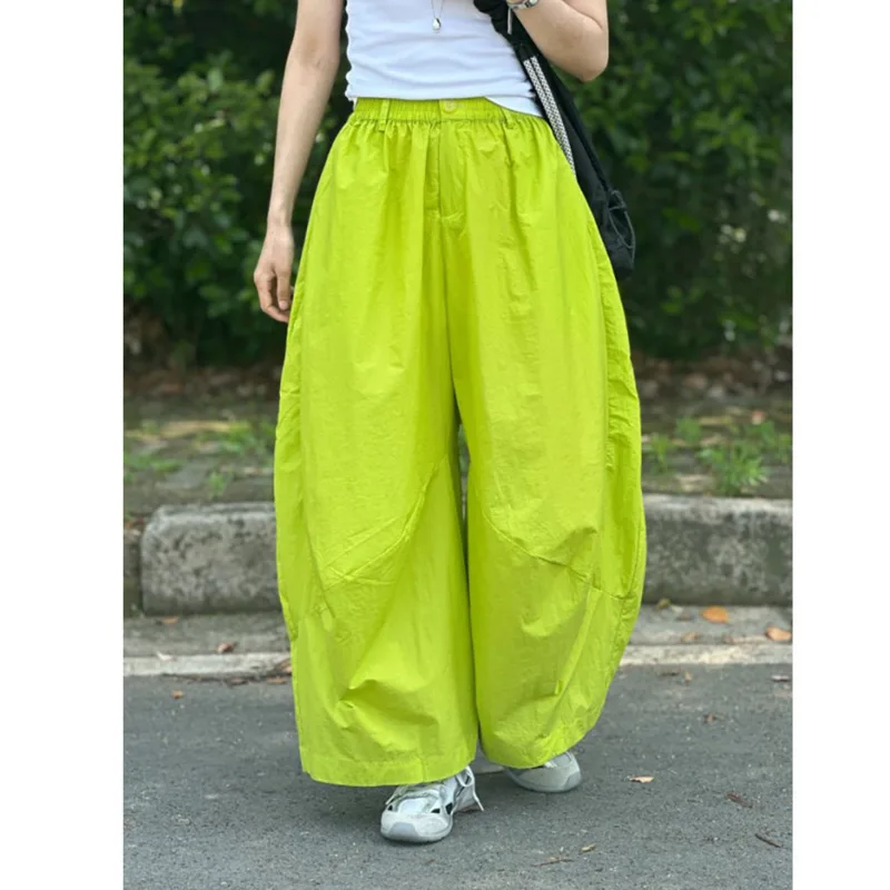 Women Loose Lantern Pants Sprign Summer Elastic Waist Bloomers Loose Oversize Wide Leg Casual Pants
Women Loose Lantern Pants Sprign Summer Elastic Waist Bloomers Loose Oversize Wide Leg Casual Pants