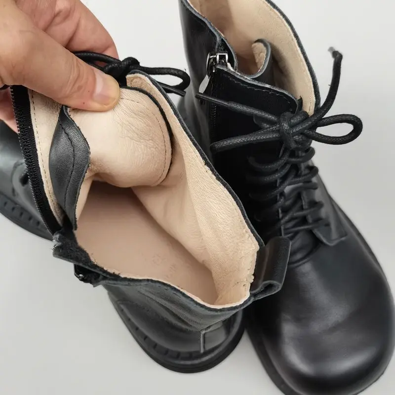 Новое поступление, женские короткие сапоги из натуральной кожи, туфли дерби с высоким берцем и большим носом из воловьей кожи, осень-зима
Новое поступление, женские короткие сапоги из натуральной кожи, туфли дерби с высоким берцем и большим носом из воловьей кожи, осень-зима