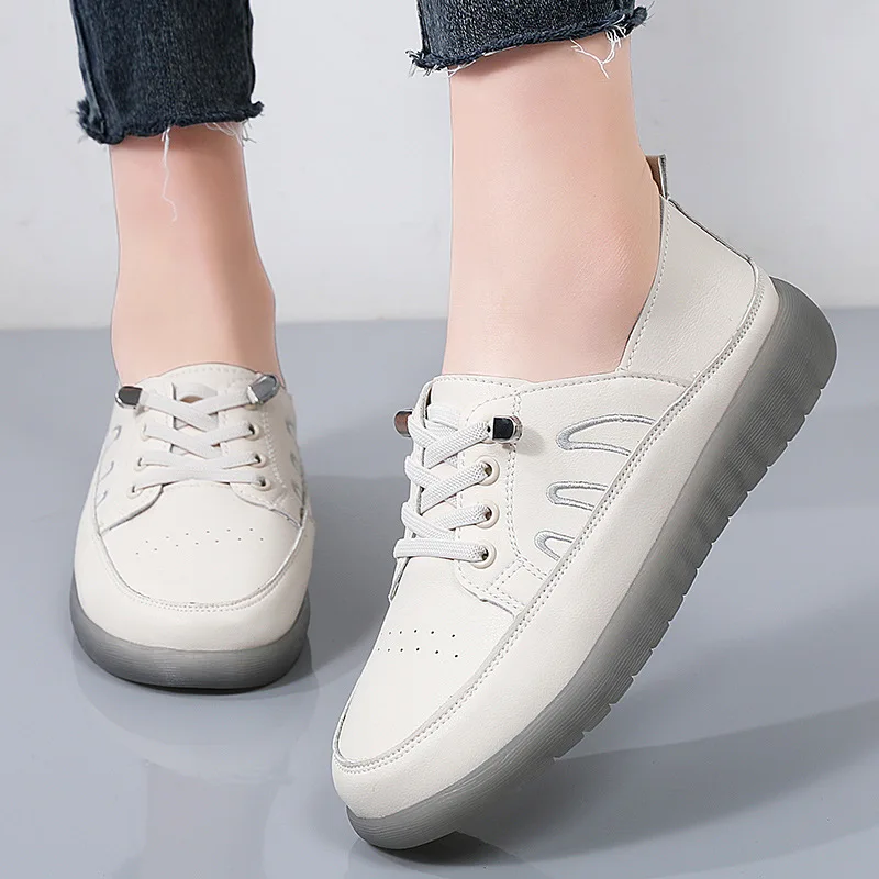 Jelly bottom white shoes women's springnew arrival soft bottom women's leather shoes soft surface beanie shoes easiest for match
Jelly bottom white shoes women's springnew arrival soft bottom women's leather shoes soft surface beanie shoes easiest for match