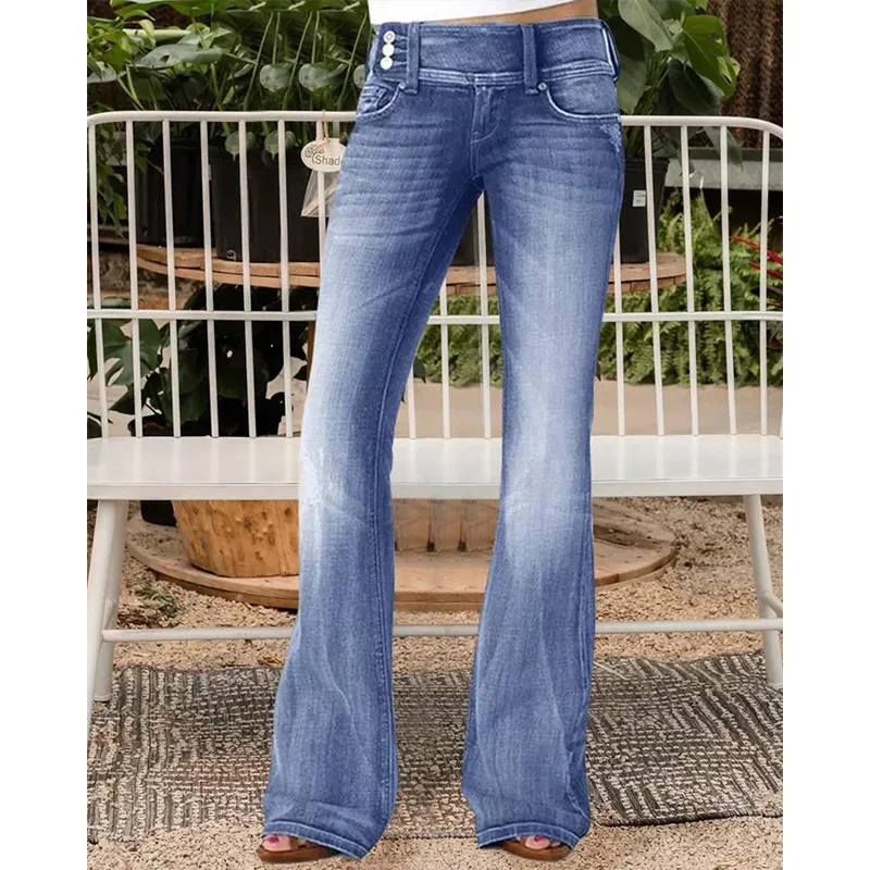 Mom Jeans Denim Pants 2025 Women Capris Vintage Middle Waist Flare Long Pants High Waist Work Summer Blue Jeans Y2k Streetwear
Mom Jeans Denim Pants 2025 Women Capris Vintage Middle Waist Flare Long Pants High Waist Work Summer Blue Jeans Y2k Streetwear