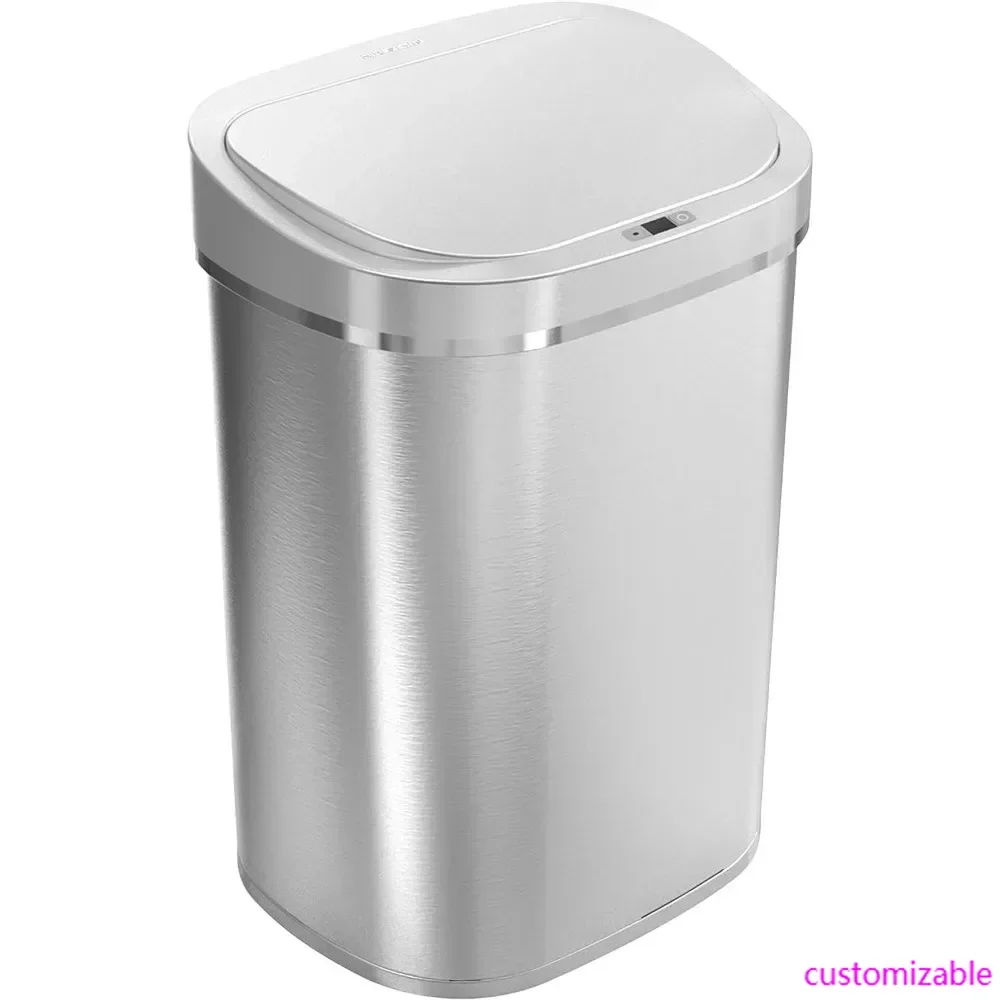 Мусорная корзина с автоматическим бесконтактным инфракрасным датчиком движения, 21 галлон 80 л, сверхпрочное основание из нержавеющей стали (овальная, серебряная/крышка щетки)
Мусорная корзина с автоматическим бесконтактным инфракрасным датчиком движения, 21 галлон 80 л, сверхпрочное основание из нержавеющей стали (овальная, серебряная/крышка щетки)