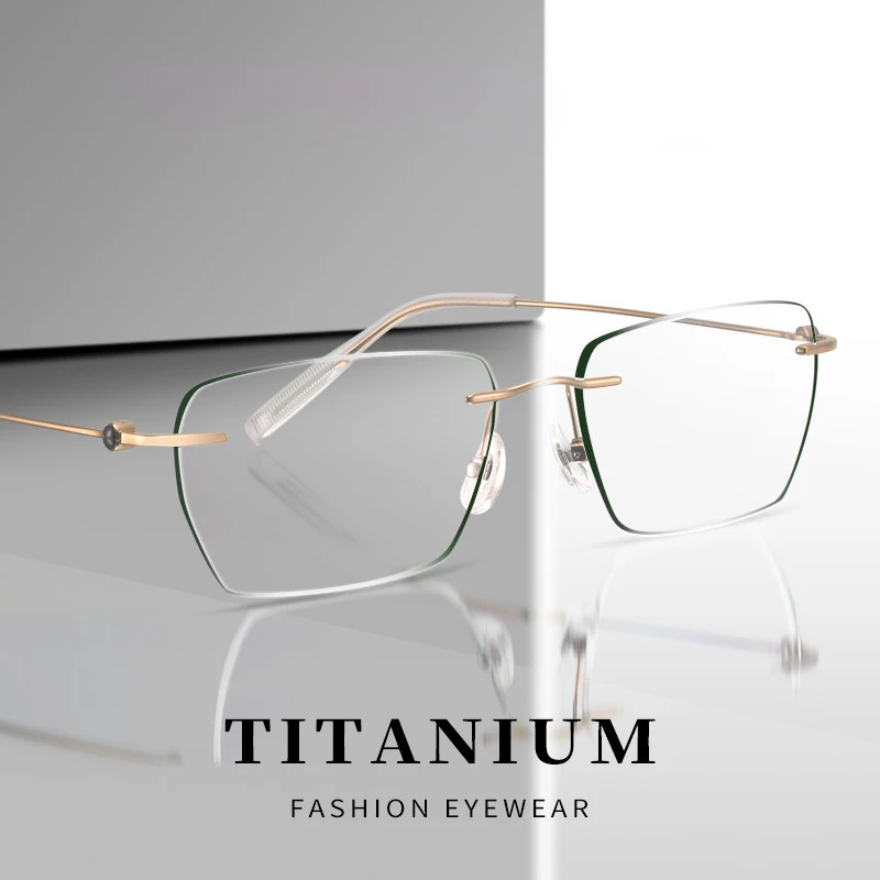 LS Luxury Rimless Glasses Ultra Light Pure Titanium Eyewear Square Business Optical Prescription Eyeglasses Frames Man Woman
LS Luxury Rimless Glasses Ultra Light Pure Titanium Eyewear Square Business Optical Prescription Eyeglasses Frames Man Woman