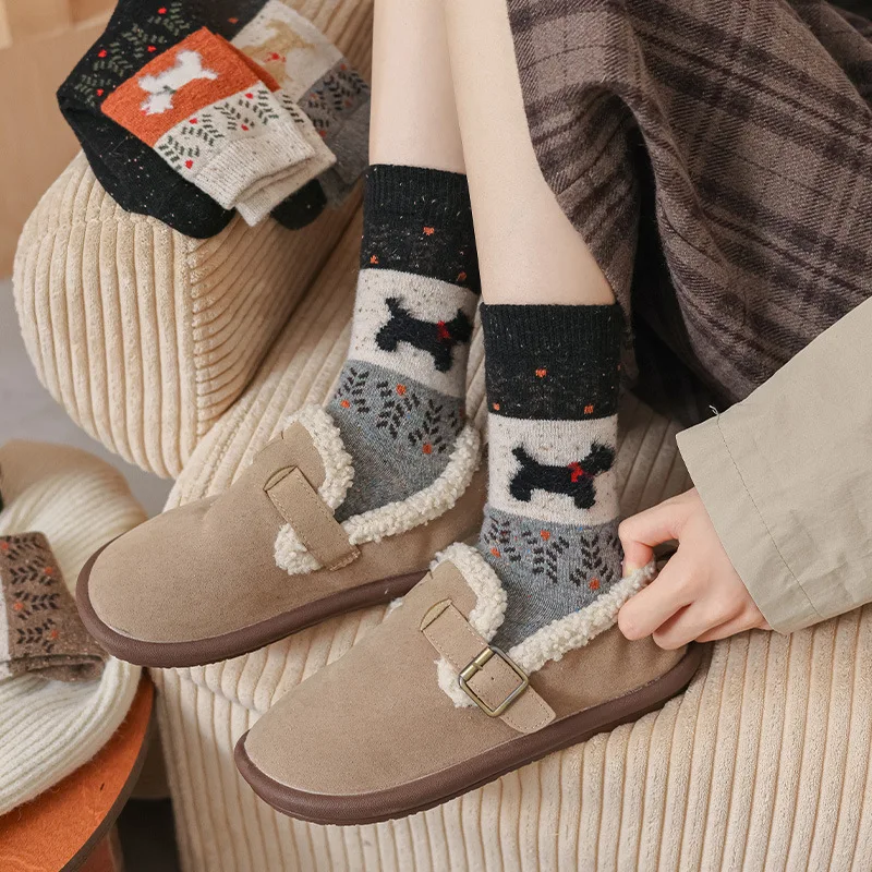 Winter Socks Medium Tube Socks for Women Puppy Mid-tube Stockings Thick Stockings Warm Cute Plush Stockings Soft Skin-friendly 
Winter Socks Medium Tube Socks for Women Puppy Mid-tube Stockings Thick Stockings Warm Cute Plush Stockings Soft Skin-friendly