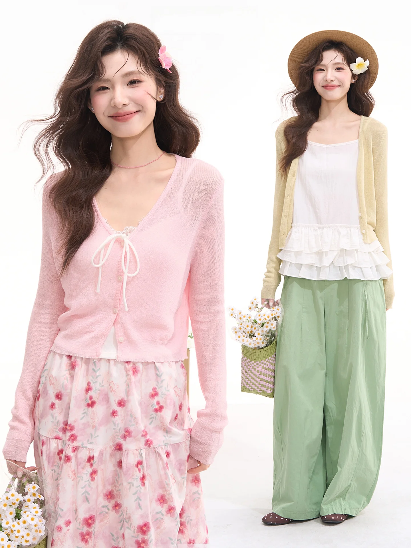 Versatile Pink Color Knitted Sweater V-Neck Long Sleeve Short Open Cardigan Women's Fashion Spring Princess Style Casual Wear
Versatile Pink Color Knitted Sweater V-Neck Long Sleeve Short Open Cardigan Women's Fashion Spring Princess Style Casual Wear