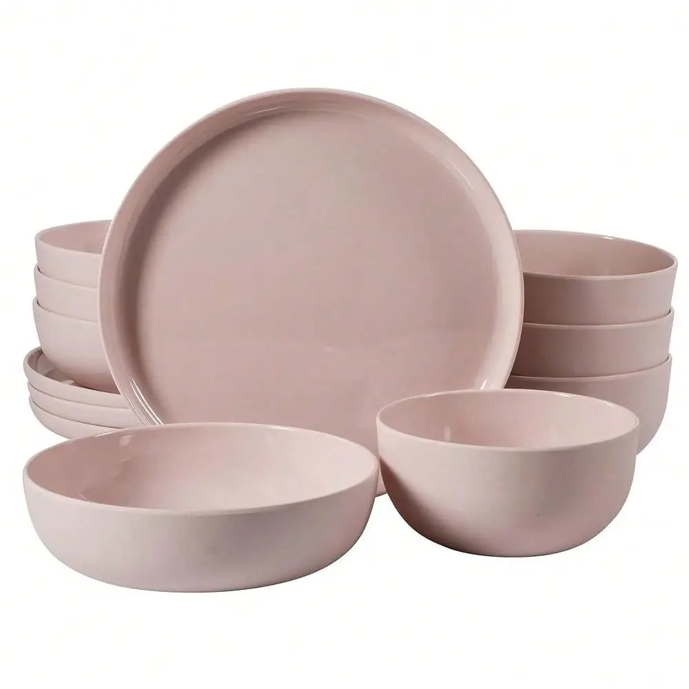 Candy Skies 12 Piece Unbreakable Wheat Straw Melamine Plates And Bowls Dinnerware Set Outdoor, Camping, Everyday Use Matte Exte
Candy Skies 12 Piece Unbreakable Wheat Straw Melamine Plates And Bowls Dinnerware Set Outdoor, Camping, Everyday Use Matte Exte