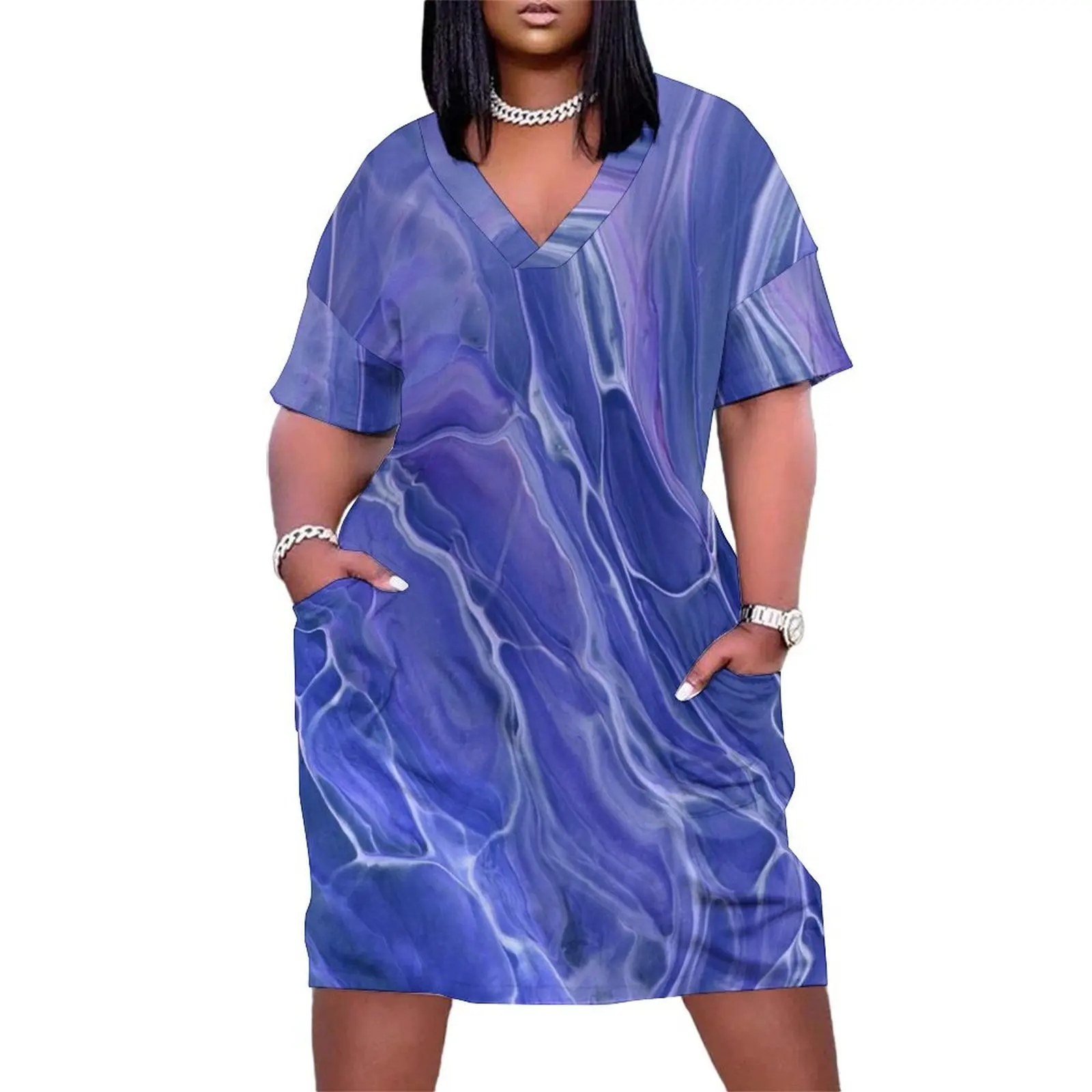 Lavender Blue Marble Abstraction Loose Pocket Dress Bride dresses women's summer clothing 2025 dresses for women 2025
Lavender Blue Marble Abstraction Loose Pocket Dress Bride dresses women's summer clothing 2025 dresses for women 2025