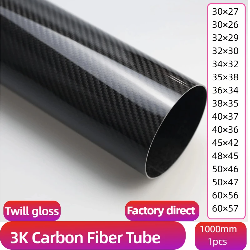 1pcs 1000mm Carbon Fiber Tube 30mm 32mm 35mm 36mm 38mm 40mm 42mm 45mm 48mm 50mm 60mmRemotely piloted aircraft parts twill glossy
1pcs 1000mm Carbon Fiber Tube 30mm 32mm 35mm 36mm 38mm 40mm 42mm 45mm 48mm 50mm 60mmRemotely piloted aircraft parts twill glossy