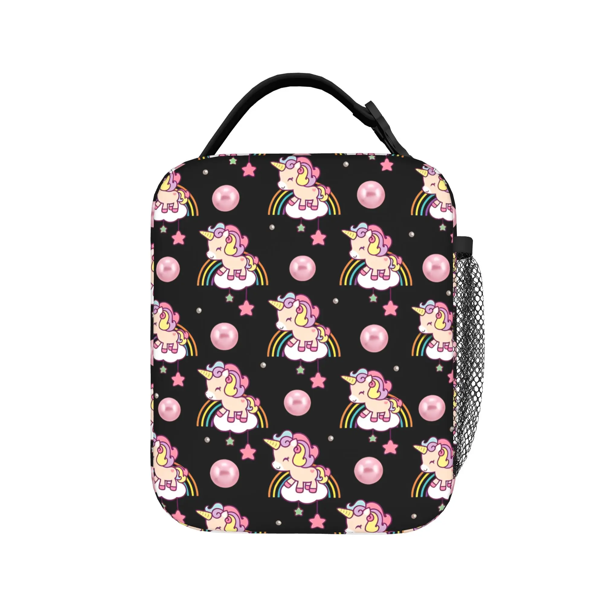 Kawaii Black Rainbow Unicorn Lunch Bag Kawaii School Lunch Box Print Portable Zipper Tote Food Bags
Kawaii Black Rainbow Unicorn Lunch Bag Kawaii School Lunch Box Print Portable Zipper Tote Food Bags