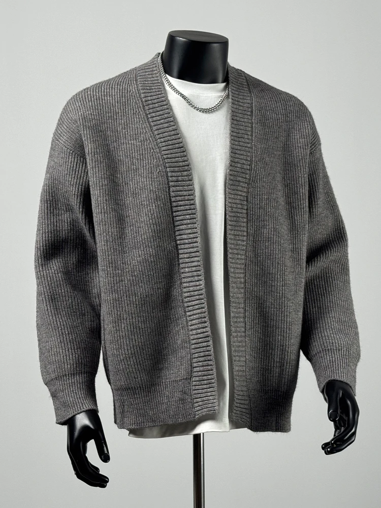 Loose Casual Knitted V-Ne Sweater Pure Color Open Cardigan Men's Autumn Versatile Loose Outerwear Retro Knit Top Trendy
Loose Casual Knitted V-Ne Sweater Pure Color Open Cardigan Men's Autumn Versatile Loose Outerwear Retro Knit Top Trendy
