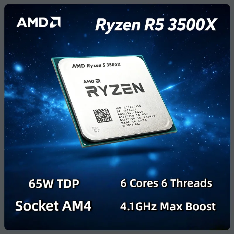 Original AMD R5 3500X 6 Core 6 Thread CPU 3.6GHz Base 4.1GHz Boost 7nm 65W 32MB L3 Cache AM4 Desktop Processor Tray
Original AMD R5 3500X 6 Core 6 Thread CPU 3.6GHz Base 4.1GHz Boost 7nm 65W 32MB L3 Cache AM4 Desktop Processor Tray