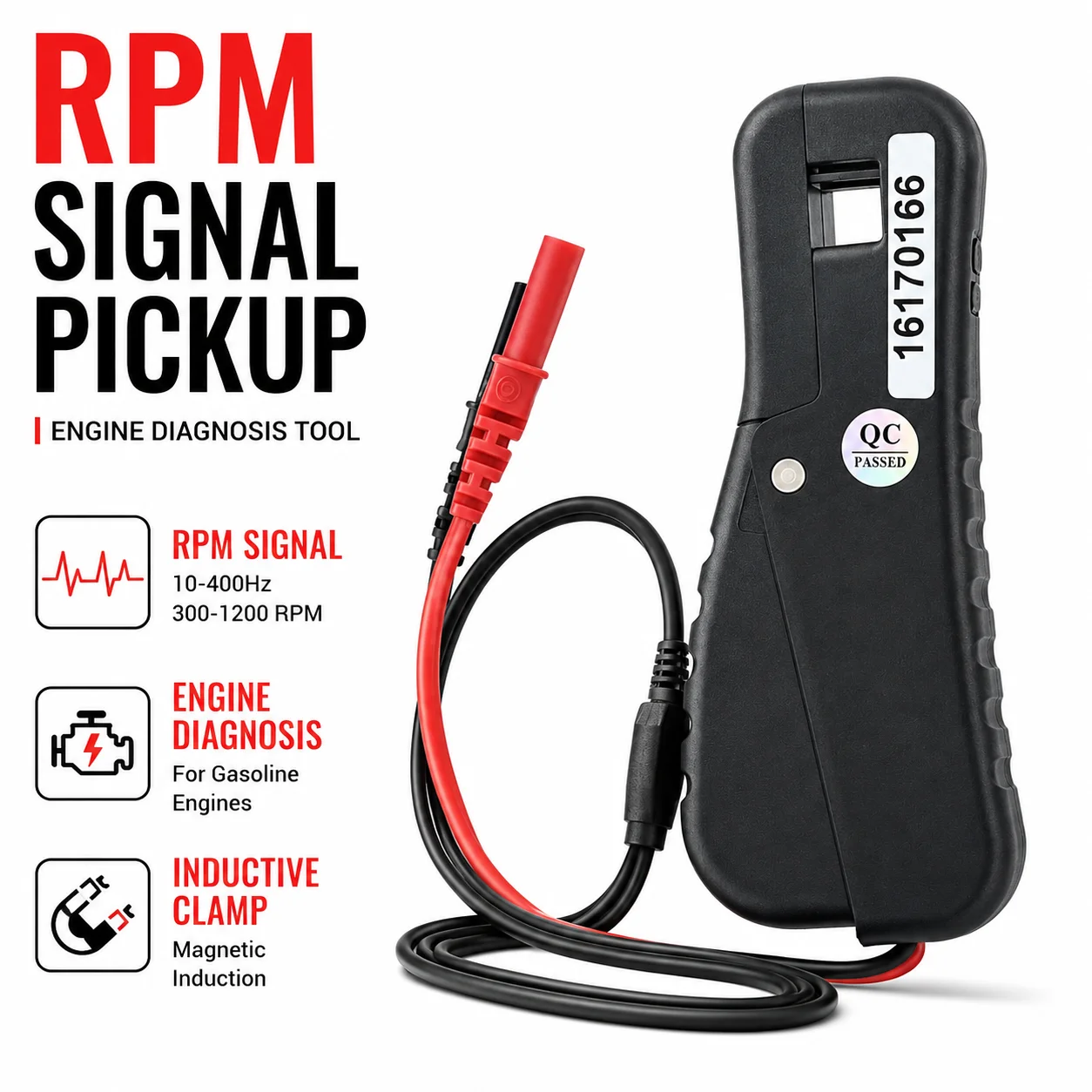 Signal Pick-Up Inductive Clamp Lead Adapter, BT-705A Digital Multimeter Accessory Work with Automotive Analyzer to Measure