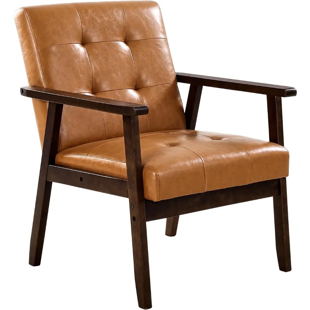 VEVOR Accent Chair, Mid Century Modern Armchair with Solid Wood Frame and Non-Slip Legs, Upholstered Leisure Chair with PU Leath
VEVOR Accent Chair, Mid Century Modern Armchair with Solid Wood Frame and Non-Slip Legs, Upholstered Leisure Chair with PU Leath