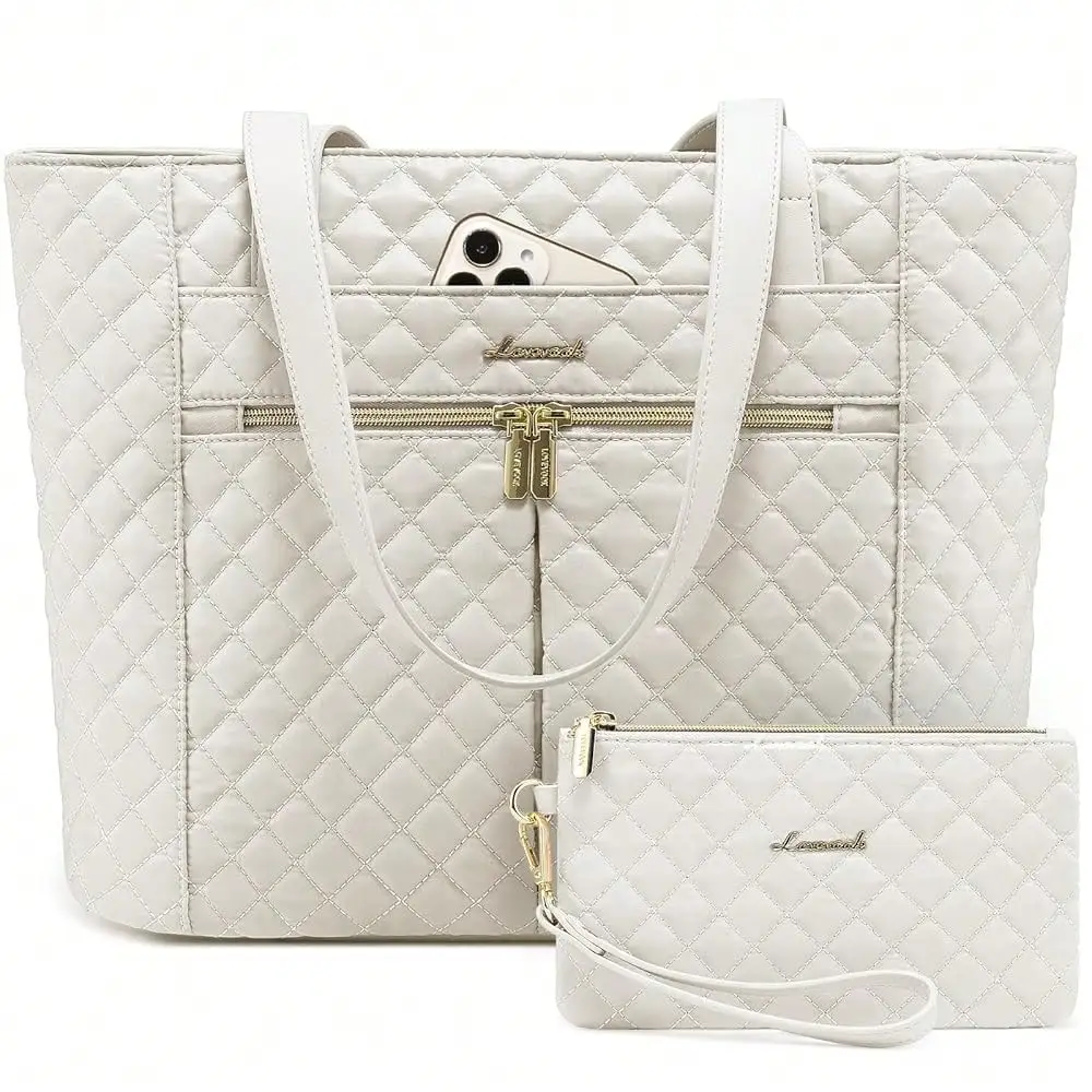 Laptop Bag For Women 17 Inch,Diamond Quilted Work Tote Bags Womens Laptop Tote Bag Computer Shoulder Bags,Stylish Travel Tote Bags Laptop Purse Case Briefcase Handbag With Clutch Purse,Black
Laptop Bag For Women 17 Inch,Diamond Quilted Work Tote Bags Womens Laptop Tote Bag Computer Shoulder Bags,Stylish Travel Tote Bags Laptop Purse Case Briefcase Handbag With Clutch Purse,Black