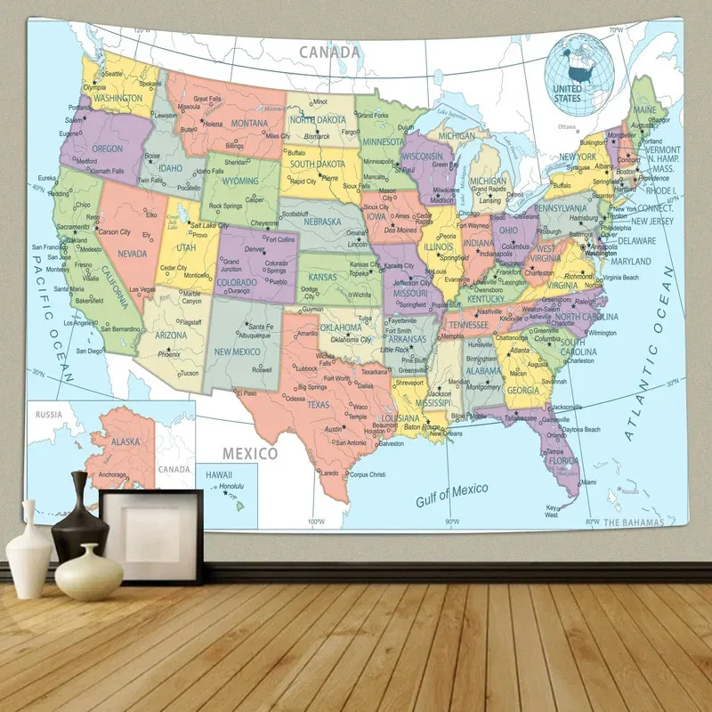 UIB35United States Map Tapestry Cartoon America USA State Distribution Colorful Educational Tapestry Wall Hanging for Kids BTh9#
UIB35United States Map Tapestry Cartoon America USA State Distribution Colorful Educational Tapestry Wall Hanging for Kids BTh9#