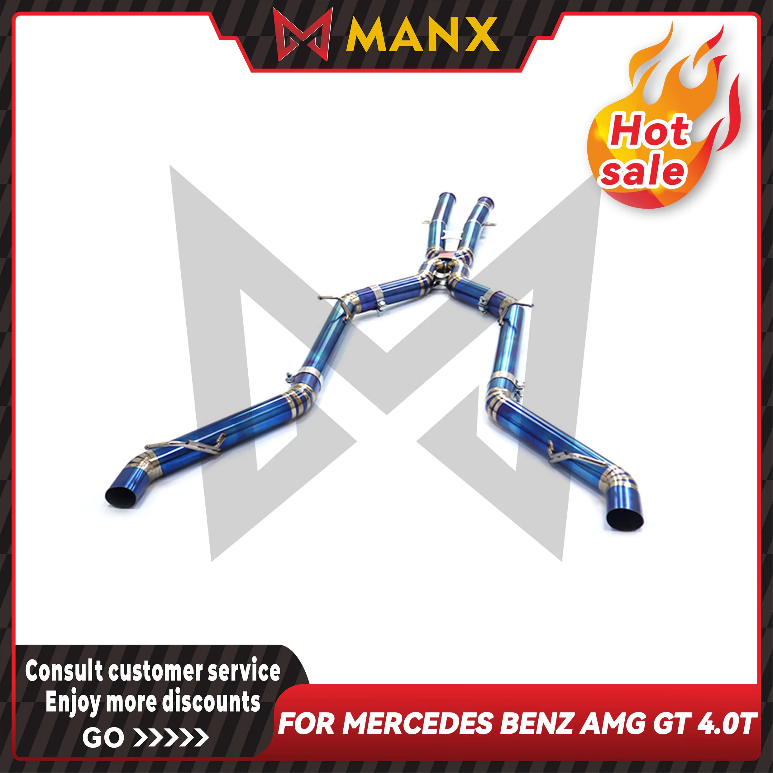 For Mercedes Benz AMG GT 4.0T Car Exhaust System Titanium Alloy High Flow Performance MANX
For Mercedes Benz AMG GT 4.0T Car Exhaust System Titanium Alloy High Flow Performance MANX