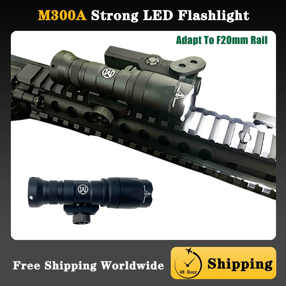 Strong Light LED Flashlight M300A/Tactical Lighting,280 Lumens White Light Hunting Scout Rifle Gun Weapon Airsoft Accessories
Strong Light LED Flashlight M300A/Tactical Lighting,280 Lumens White Light Hunting Scout Rifle Gun Weapon Airsoft Accessories