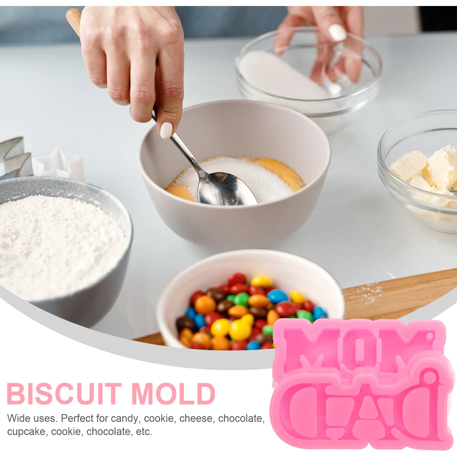 4pcs Dad Silicone Mold Mini Cake Pans Molds Chocolate Cookie Stencils Kitchen Mold Baking Supplies Kitchen Tools
4pcs Dad Silicone Mold Mini Cake Pans Molds Chocolate Cookie Stencils Kitchen Mold Baking Supplies Kitchen Tools