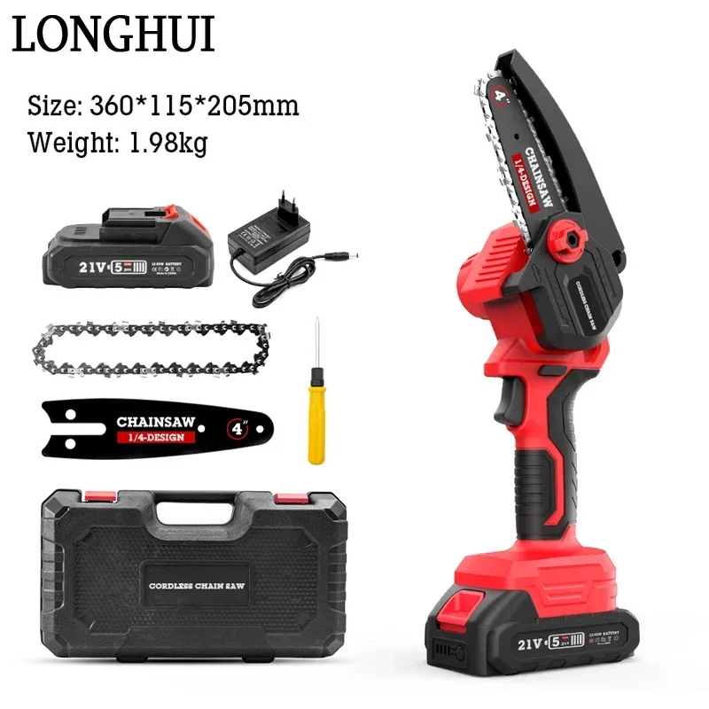 21V 4 Inch Brushless Electric Saw Cordless Electric Chain Saw Handheld Chainsaw Pruning Woodworking Carpenter's Saw Cutting Tool
21V 4 Inch Brushless Electric Saw Cordless Electric Chain Saw Handheld Chainsaw Pruning Woodworking Carpenter's Saw Cutting Tool