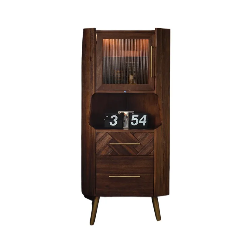 Solid wood corner cabinet triangular living room wall corner light luxury shelf retro display Nordic storage wine cabinet
Solid wood corner cabinet triangular living room wall corner light luxury shelf retro display Nordic storage wine cabinet