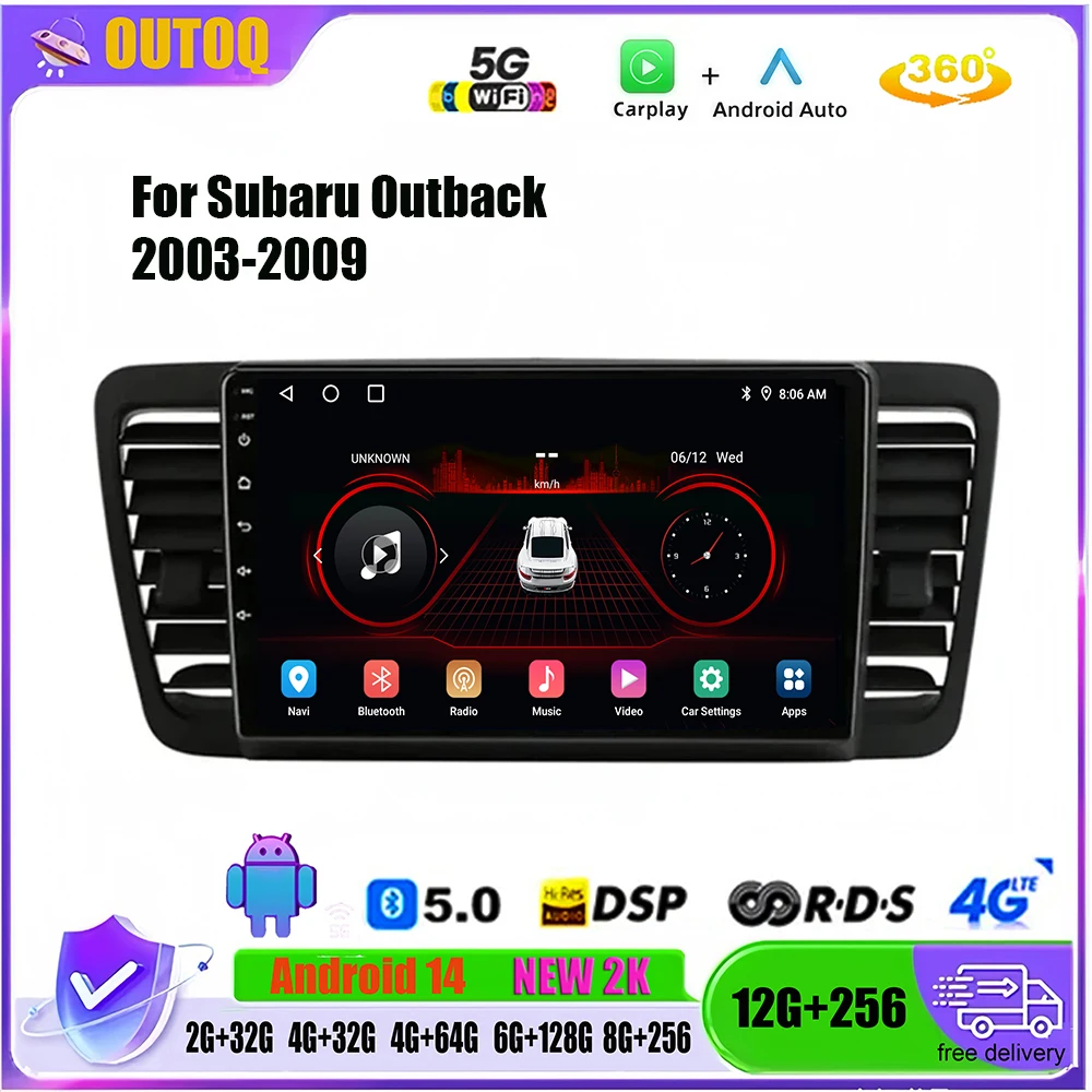 For Subaru Outback 3 Legacy 4 2003-2009 Android 14 Car Radio Multimedia Video Player GPS Navigation DVD 2Din Auto DSP Head Unit
For Subaru Outback 3 Legacy 4 2003-2009 Android 14 Car Radio Multimedia Video Player GPS Navigation DVD 2Din Auto DSP Head Unit