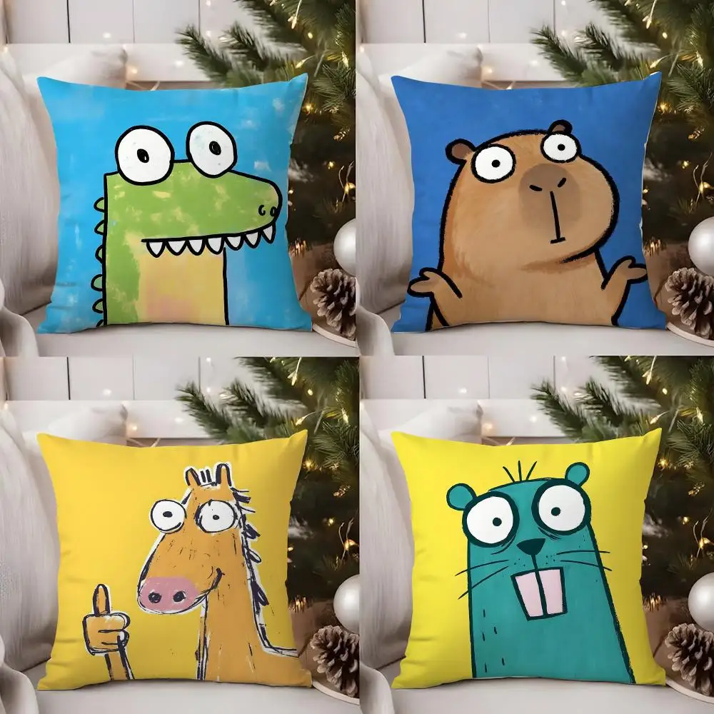 Cartoon Cute Animal Simple Cushion Cover Short Plush Double-sided Print Square Throw Pillow Covers Sofa Home Cushion Decor
Cartoon Cute Animal Simple Cushion Cover Short Plush Double-sided Print Square Throw Pillow Covers Sofa Home Cushion Decor