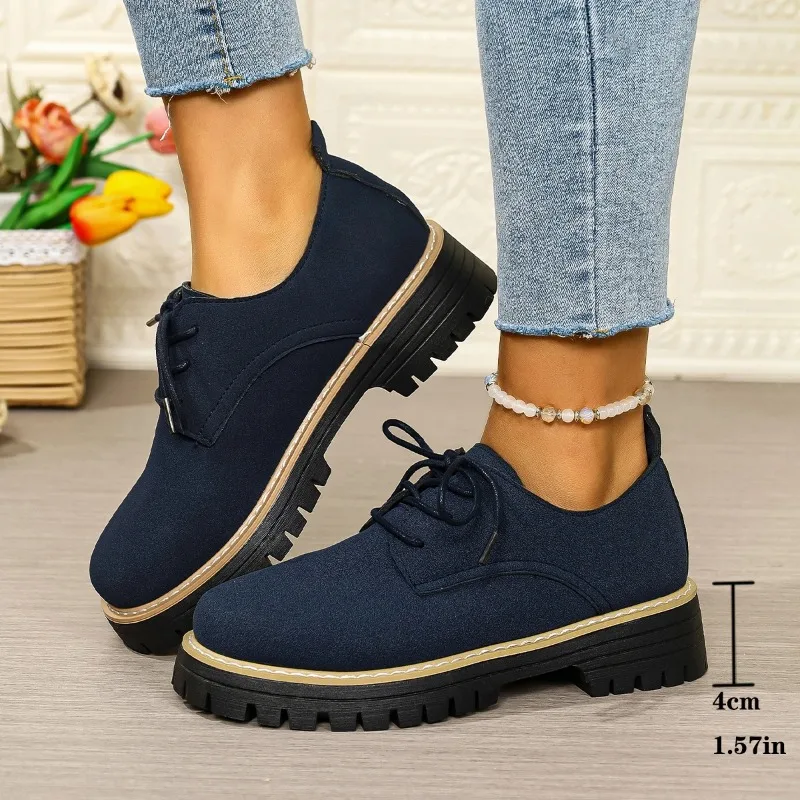 Women Comfortable Loafers Retro Large Size Vulcanize Shoes Spring/Autumn Casual Thick Heel Round Toe Sneakers for Women 2026 New
Women Comfortable Loafers Retro Large Size Vulcanize Shoes Spring/Autumn Casual Thick Heel Round Toe Sneakers for Women 2026 New