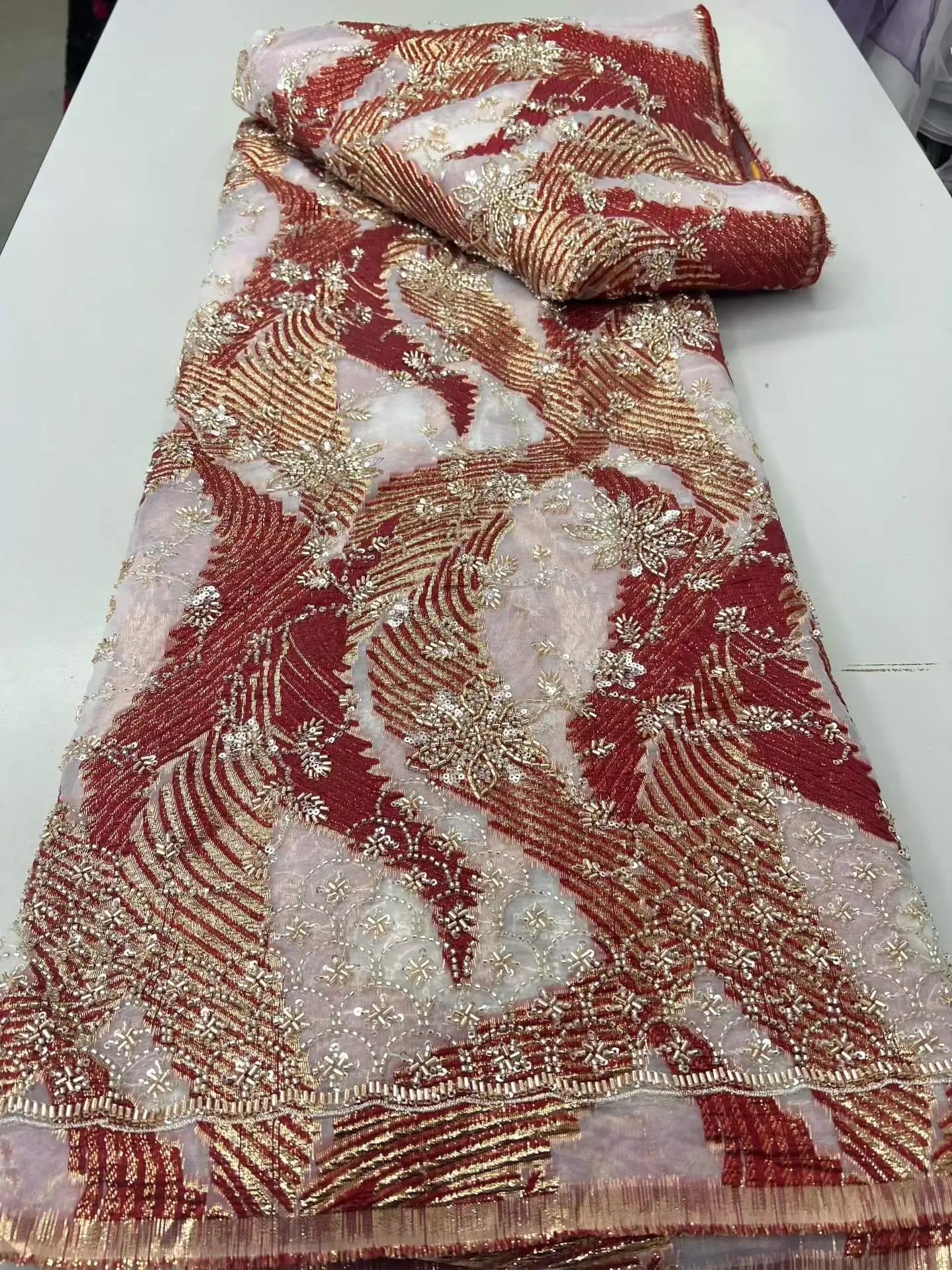 African Jacquard Organza Brocade Fabric 2026 Nigerian Damask Tulle Mesh Gilding Lace French Net Material Brocard Tissu 5Yard
African Jacquard Organza Brocade Fabric 2026 Nigerian Damask Tulle Mesh Gilding Lace French Net Material Brocard Tissu 5Yard