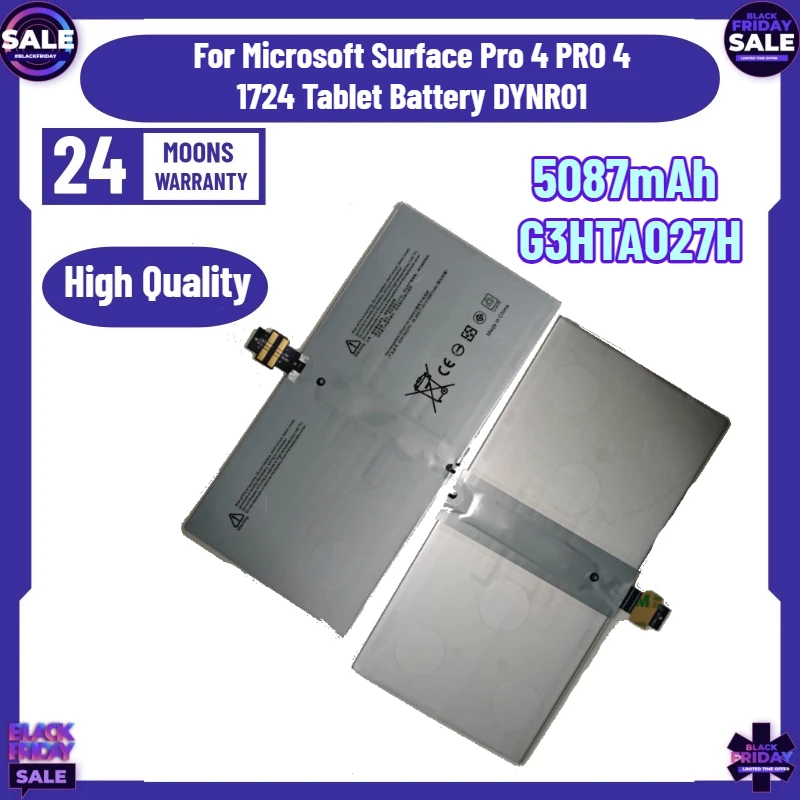 5087mAh G3HTA027H for Microsoft Surface Pro 4 PRO 4 1724 Tablet Battery DYNR01
5087mAh G3HTA027H for Microsoft Surface Pro 4 PRO 4 1724 Tablet Battery DYNR01