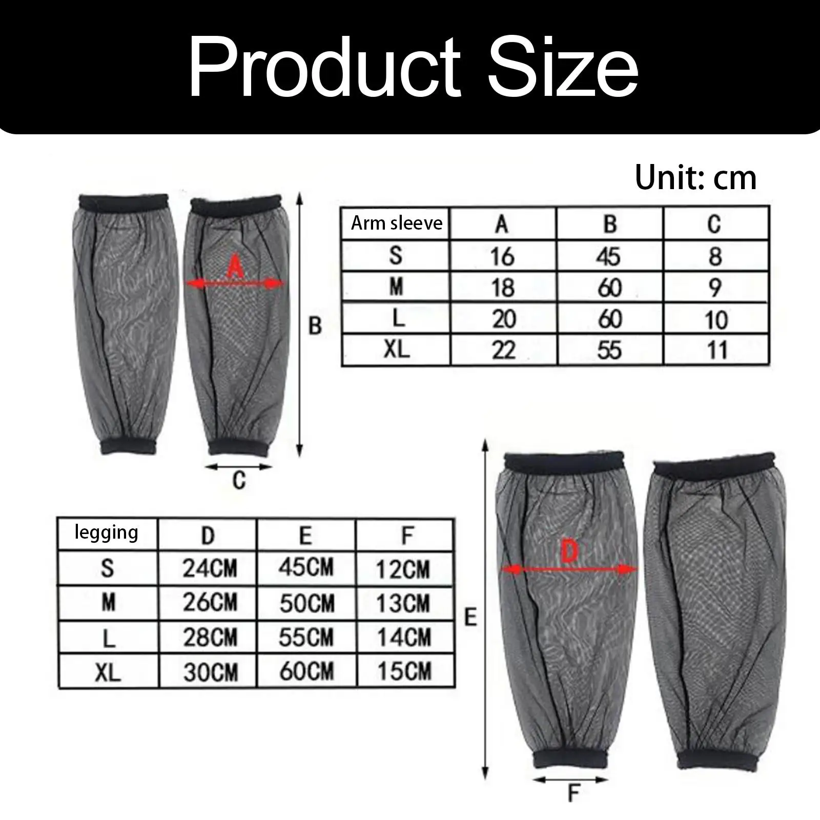 Arm and Leg Sleeves Mesh Netting for Outdoor Use and Gardening
Arm and Leg Sleeves Mesh Netting for Outdoor Use and Gardening