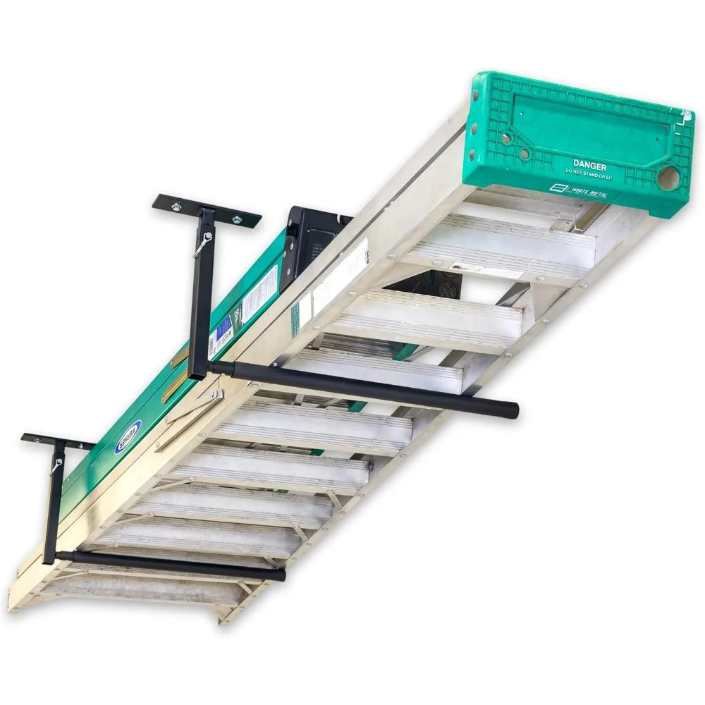 Регулируемая потолочная лестница - органайзер для хранения в гараже, вмещает 75 фунтов для ступенчатых и удлиняющих лестниц
Регулируемая потолочная лестница - органайзер для хранения в гараже, вмещает 75 фунтов для ступенчатых и удлиняющих лестниц