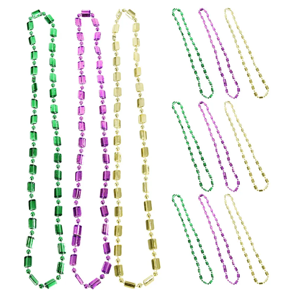 12Pcs Beaded Necklace Mardi Gras Necklace Golden Purple Green Festival Jewelry Mexican Carnival Party Costume Accessories
12Pcs Beaded Necklace Mardi Gras Necklace Golden Purple Green Festival Jewelry Mexican Carnival Party Costume Accessories