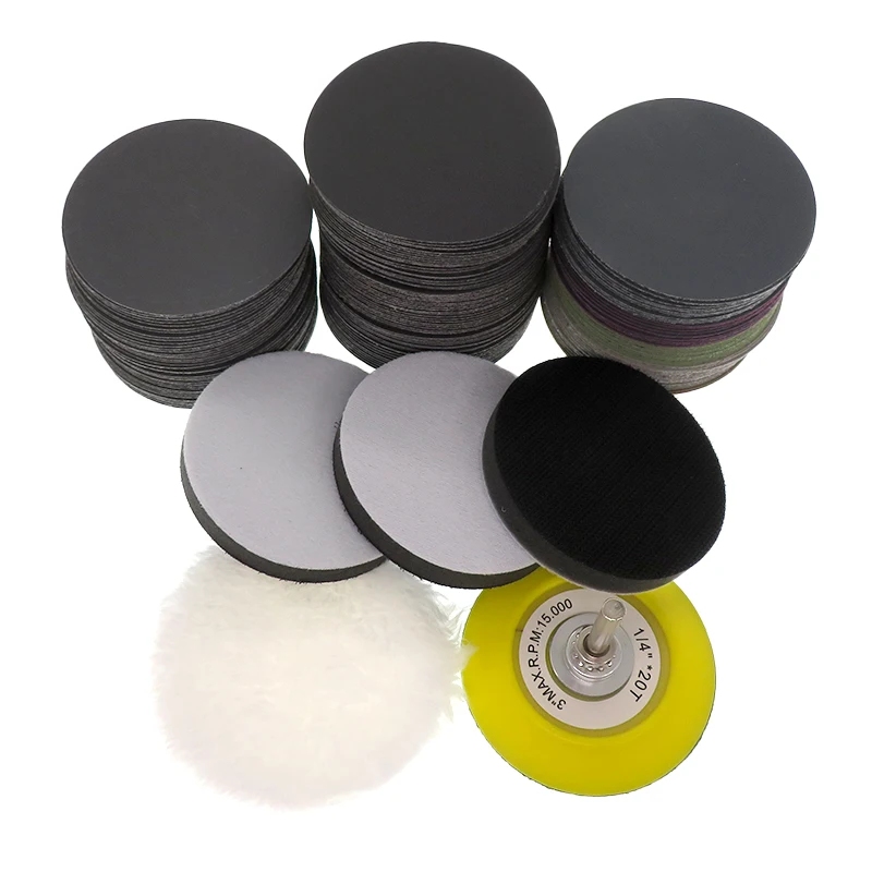 3Inch 75MM Wet Dry Sanding Discs Silicon Carbide 155Pcs 400-10000 Grits Hook and Loop Sandpaper for Drill Grinder Rotary Tools
3Inch 75MM Wet Dry Sanding Discs Silicon Carbide 155Pcs 400-10000 Grits Hook and Loop Sandpaper for Drill Grinder Rotary Tools