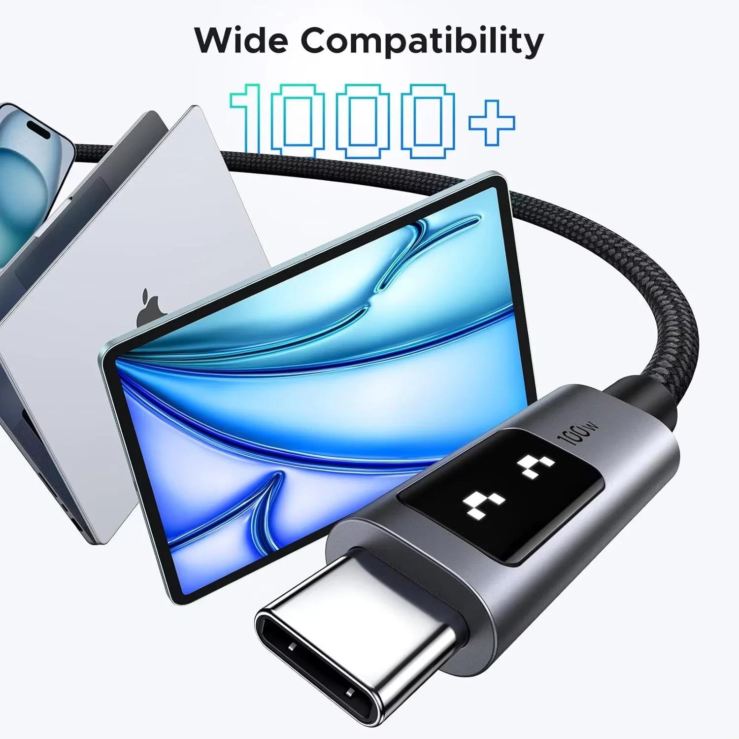 Кабель UGREEN Uno USB-C на USB-C, 100 Вт, для быстрой зарядки, с LED-дисплеем, для iPhone 17/17 Air/17 Pro
Кабель UGREEN Uno USB-C на USB-C, 100 Вт, для быстрой зарядки, с LED-дисплеем, для iPhone 17/17 Air/17 Pro
