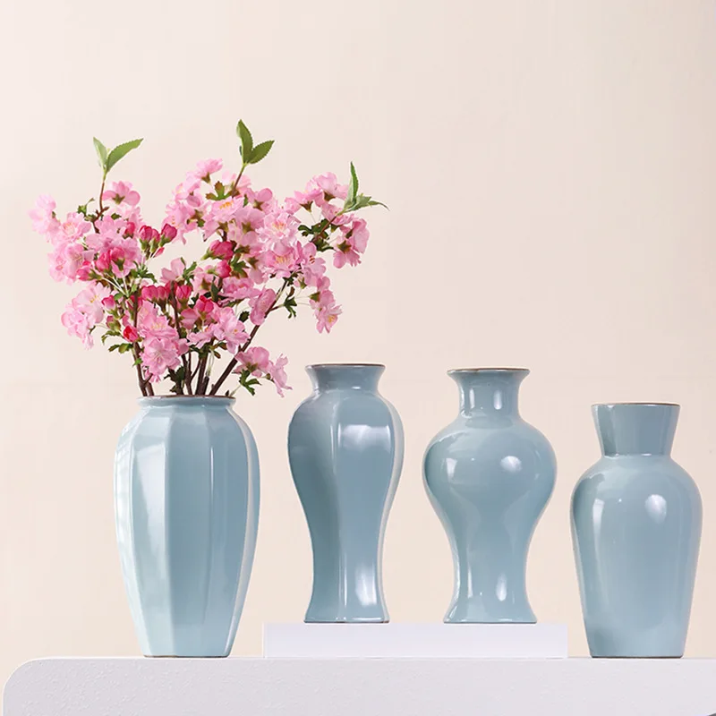 Ru Kiln Vase Exquisite Ceramic Vase Hotel Flower Flower Retro Zen Flower Wine Cabinet Study Table Decoration High-end Gift
Ru Kiln Vase Exquisite Ceramic Vase Hotel Flower Flower Retro Zen Flower Wine Cabinet Study Table Decoration High-end Gift
