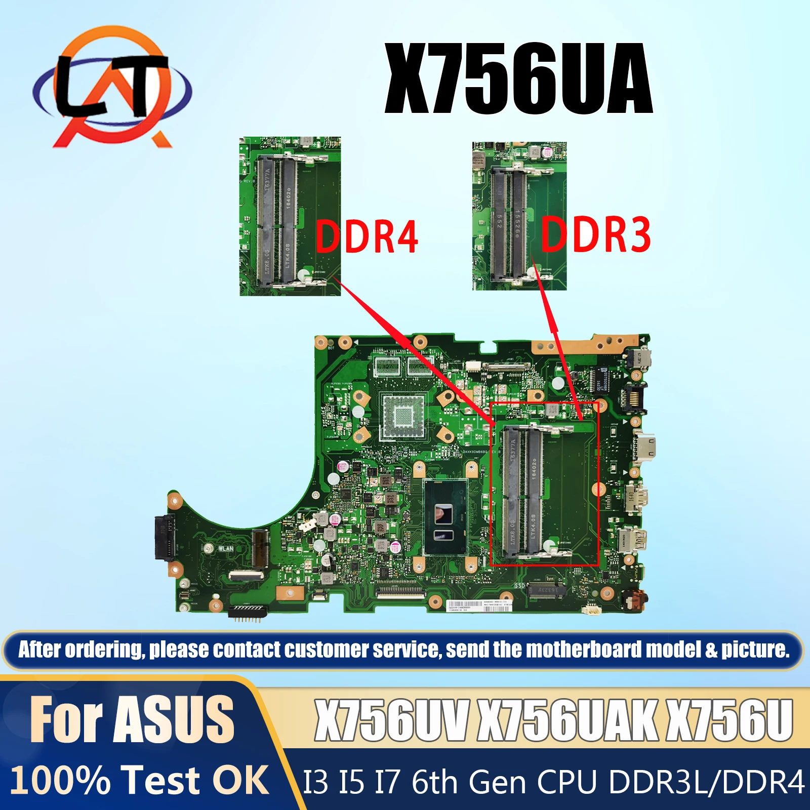 X756UA для Asus X756UV X756UAK X756U X756UJ X756UXM X756UQK X756UW Материнская плата I3 I5 I7 6-й процессор DDR3L/DDR4
X756UA для Asus X756UV X756UAK X756U X756UJ X756UXM X756UQK X756UW Материнская плата I3 I5 I7 6-й процессор DDR3L/DDR4