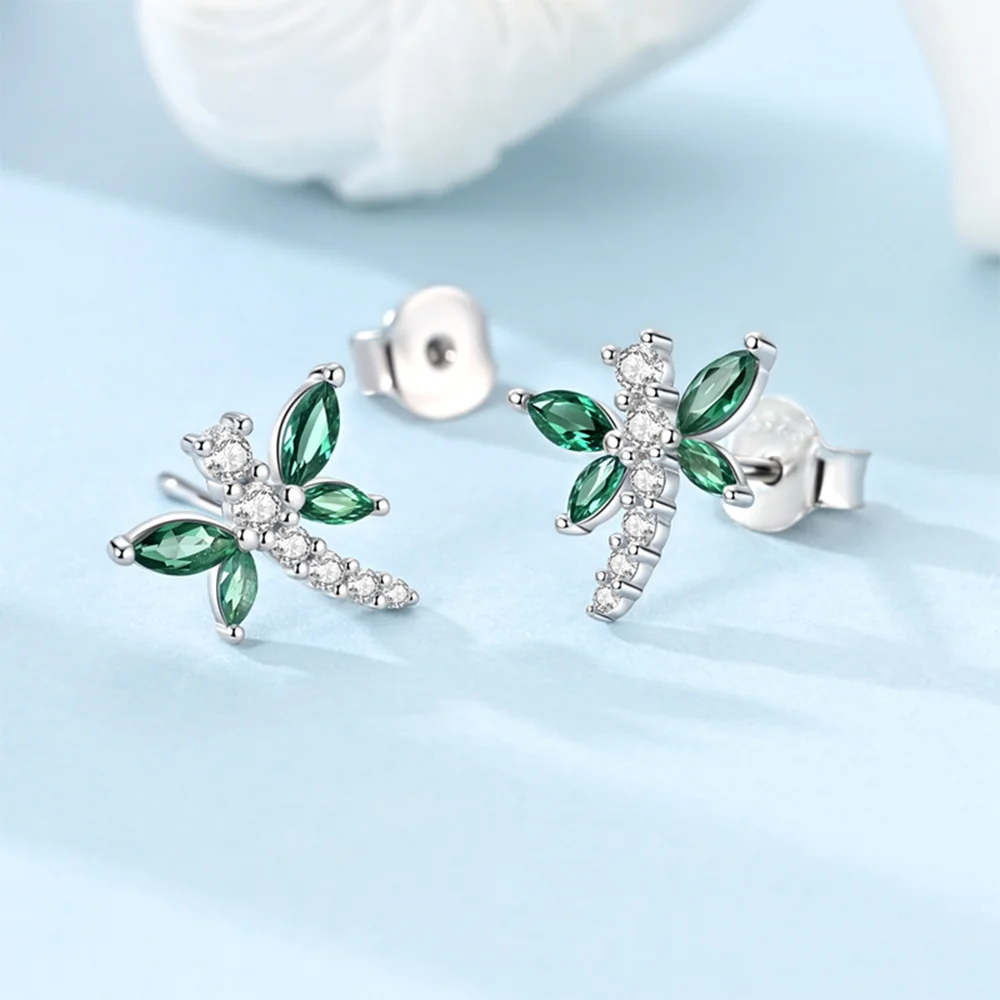 Earrings 925 Sterling Silver Green Shiny Zircon Dragonfly Stud Earrings Women Party Wedding Anniversary Jewelry Birthday Gift
Earrings 925 Sterling Silver Green Shiny Zircon Dragonfly Stud Earrings Women Party Wedding Anniversary Jewelry Birthday Gift
