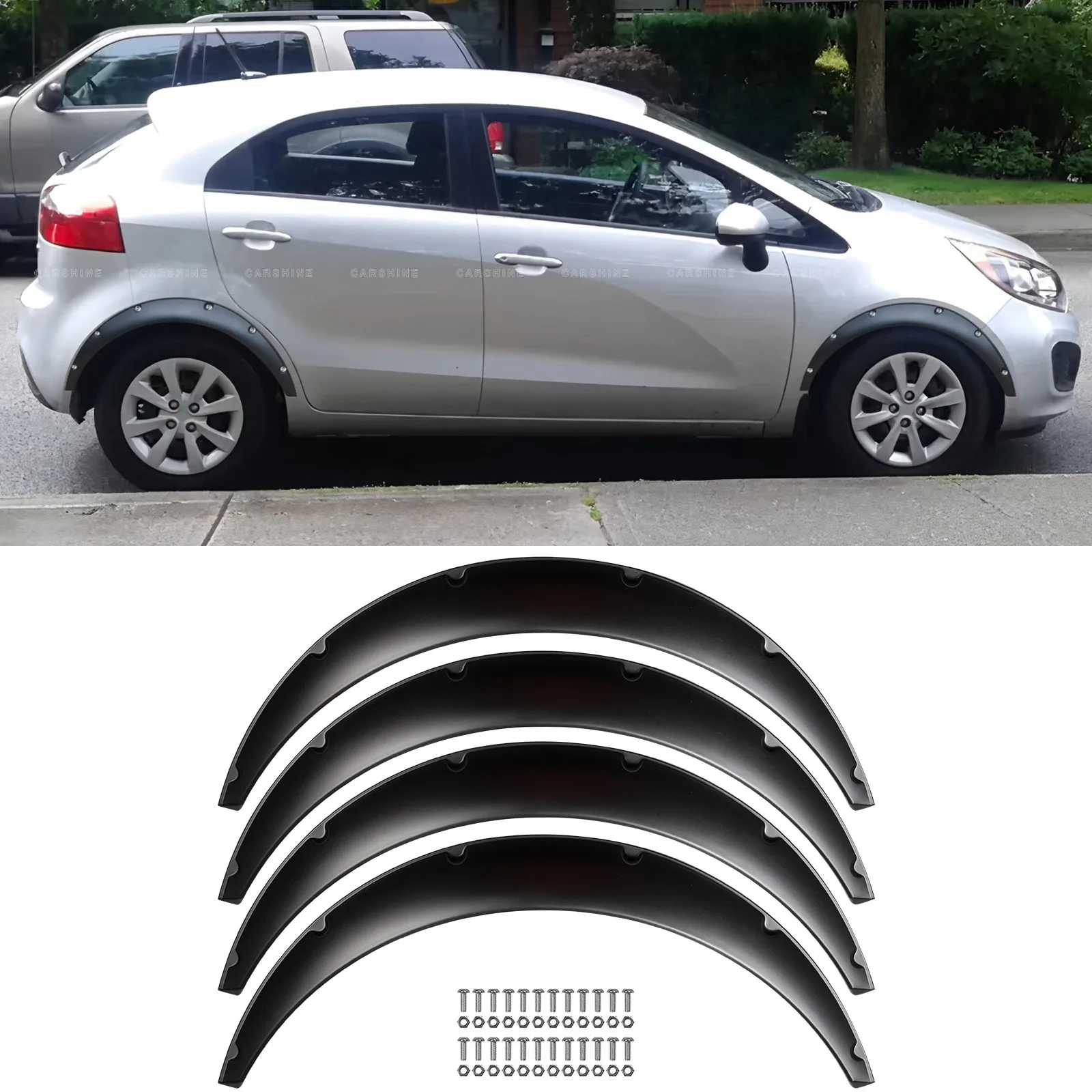 For KIA Rio Car Fender Flares Extra Wide Body Kit Wheel Arches Mudguard 4PCS
For KIA Rio Car Fender Flares Extra Wide Body Kit Wheel Arches Mudguard 4PCS