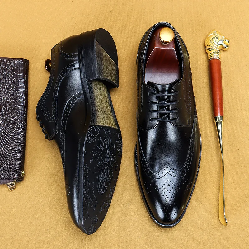 Men'S Genuine Leather Vintage High Quality Shoes Luxury Wedding Formal Dress Classic Elegant Italian Black Shoe
Men'S Genuine Leather Vintage High Quality Shoes Luxury Wedding Formal Dress Classic Elegant Italian Black Shoe