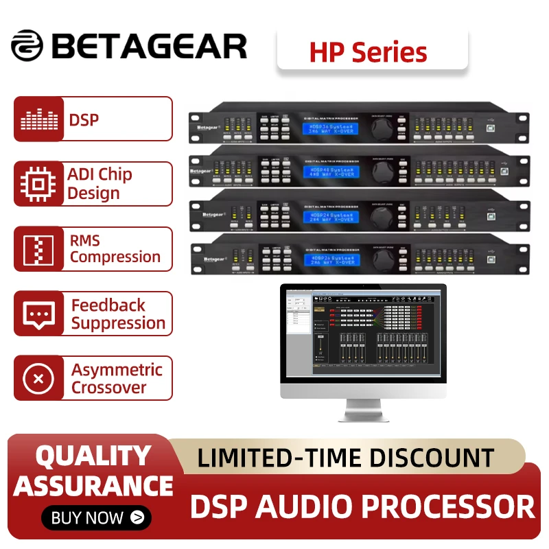 Betagear Digital Procesador Audio Speaker Management Processor Sound System Equipment Professional Stage DSP Processore Fire
Betagear Digital Procesador Audio Speaker Management Processor Sound System Equipment Professional Stage DSP Processore Fire