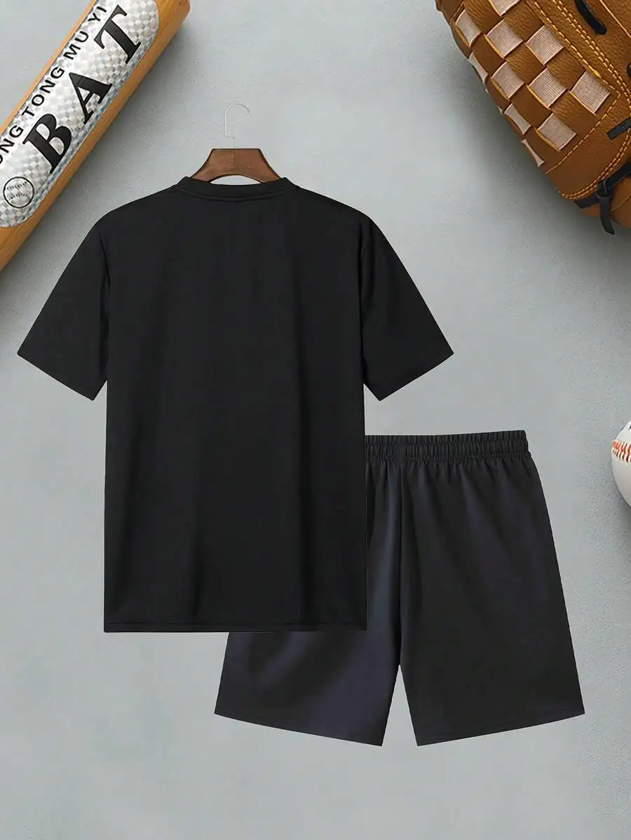 Mens 2 Piece Set Casual Short Sleeve T-Shirt And Drawstring Shorts Summer Outfit
Mens 2 Piece Set Casual Short Sleeve T-Shirt And Drawstring Shorts Summer Outfit