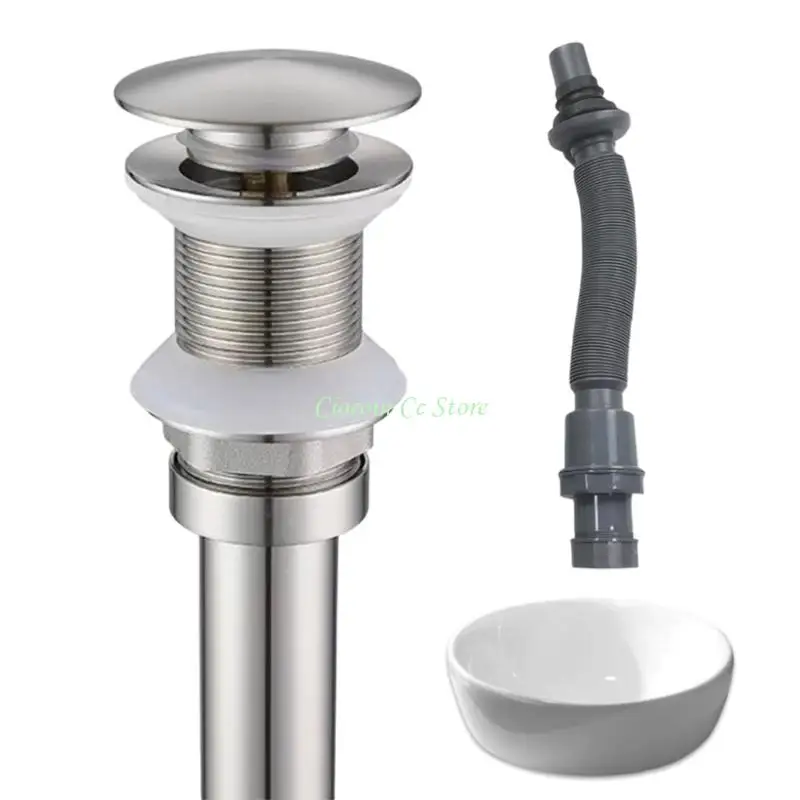 X90F Bathroom Basins Sink Bounce Type Drain Waste Stopper Button Sink Plug with Pipe Bath Drain Stopper Faucet Accessories
X90F Bathroom Basins Sink Bounce Type Drain Waste Stopper Button Sink Plug with Pipe Bath Drain Stopper Faucet Accessories