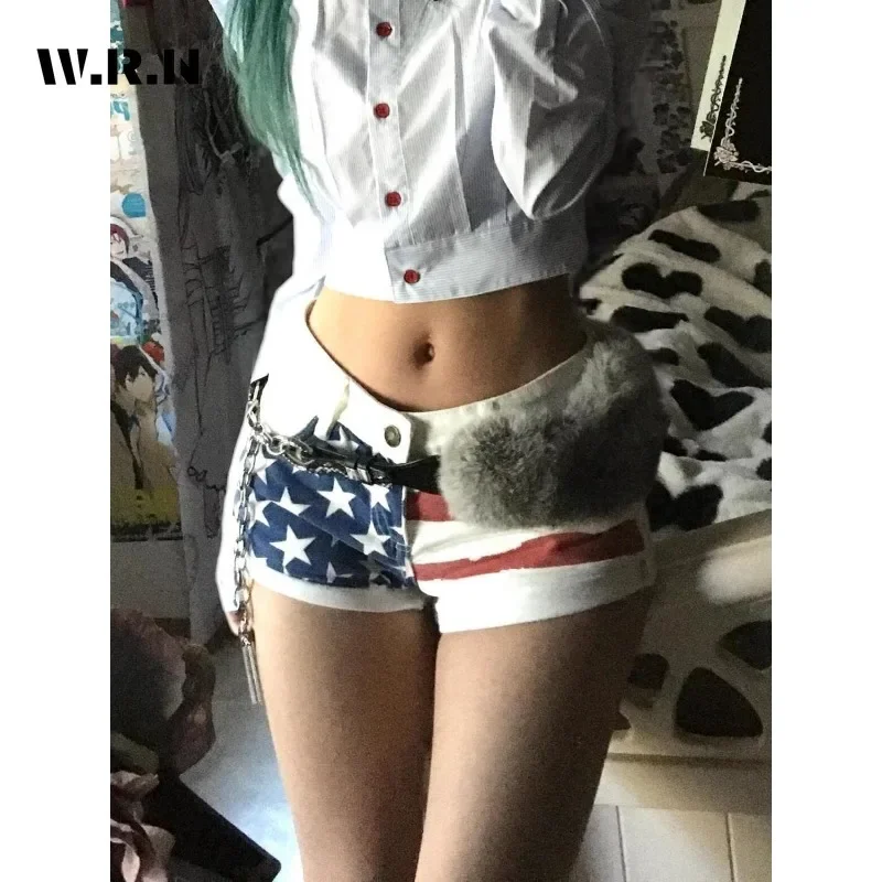 American Y2K Fashion Hotsweet Patchwork Sheath Denim Shorts Women's High Waist Casual Sexy Slim Fit Street Harajuku Jean Shorts
American Y2K Fashion Hotsweet Patchwork Sheath Denim Shorts Women's High Waist Casual Sexy Slim Fit Street Harajuku Jean Shorts
