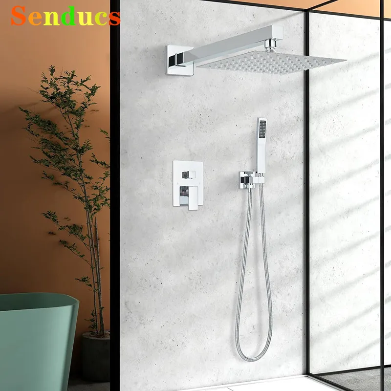 Chrome Concealed Bathroom Shower System Set Polished Chrome Bathrooom Shower Faucet Set Accessories 12 Inch Rain Shower Head
Chrome Concealed Bathroom Shower System Set Polished Chrome Bathrooom Shower Faucet Set Accessories 12 Inch Rain Shower Head
