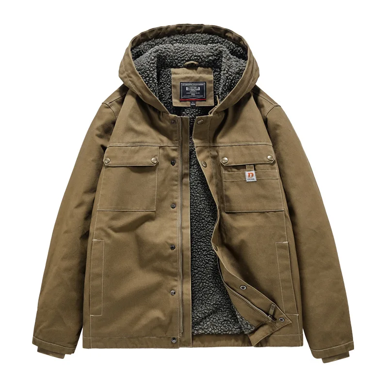 Новые модные мужские флисовые теплые пуховики с капюшоном, повседневные пальто, качественные мужские хлопковые куртки-карго с несколькими карманами, пальто для инструментов
Новые модные мужские флисовые теплые пуховики с капюшоном, повседневные пальто, качественные мужские хлопковые куртки-карго с несколькими карманами, пальто для инструментов