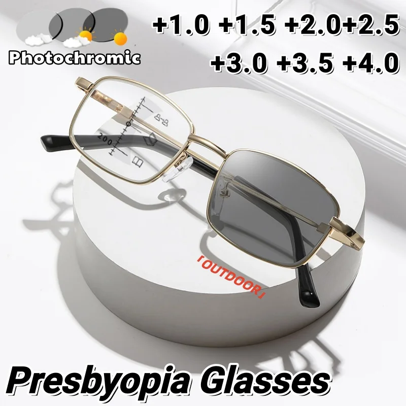 Business Square Metal Photochromic Progressive Multifocal Presbyopia Glasses 0 To +4.0 for Daily Reading Computer Use
Business Square Metal Photochromic Progressive Multifocal Presbyopia Glasses 0 To +4.0 for Daily Reading Computer Use
