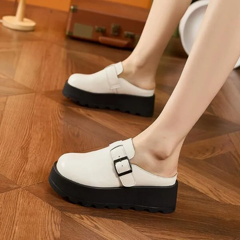 Designer Genuine Leather Casual Women 7cm Platform Wedge Flats Slippers Slides Mules Summer Sandals Breathable High Brand Shoes
Designer Genuine Leather Casual Women 7cm Platform Wedge Flats Slippers Slides Mules Summer Sandals Breathable High Brand Shoes