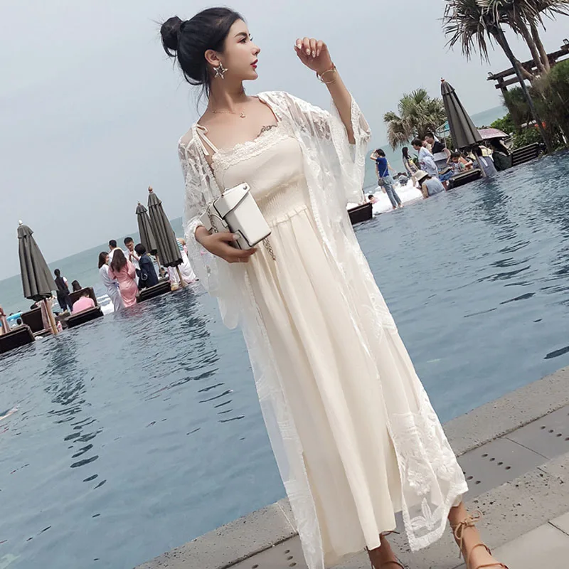 Spring and Summer Women's Long Sleeved Open Front Lace Thin Jacket Women's Long Loose Sun Protection Clothing Women E290
Spring and Summer Women's Long Sleeved Open Front Lace Thin Jacket Women's Long Loose Sun Protection Clothing Women E290
