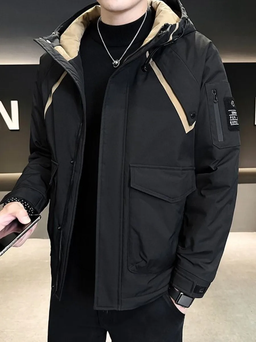 Новая мужская утепленная хлопковая куртка 2025 года для активного отдыха, с капюшоном, теплая, молодежная, рабочая, верхняя одежда, приталенный крой, длинный рукав, на двойной пуговице
Новая мужская утепленная хлопковая куртка 2025 года для активного отдыха, с капюшоном, теплая, молодежная, рабочая, верхняя одежда, приталенный крой, длинный рукав, на двойной пуговице