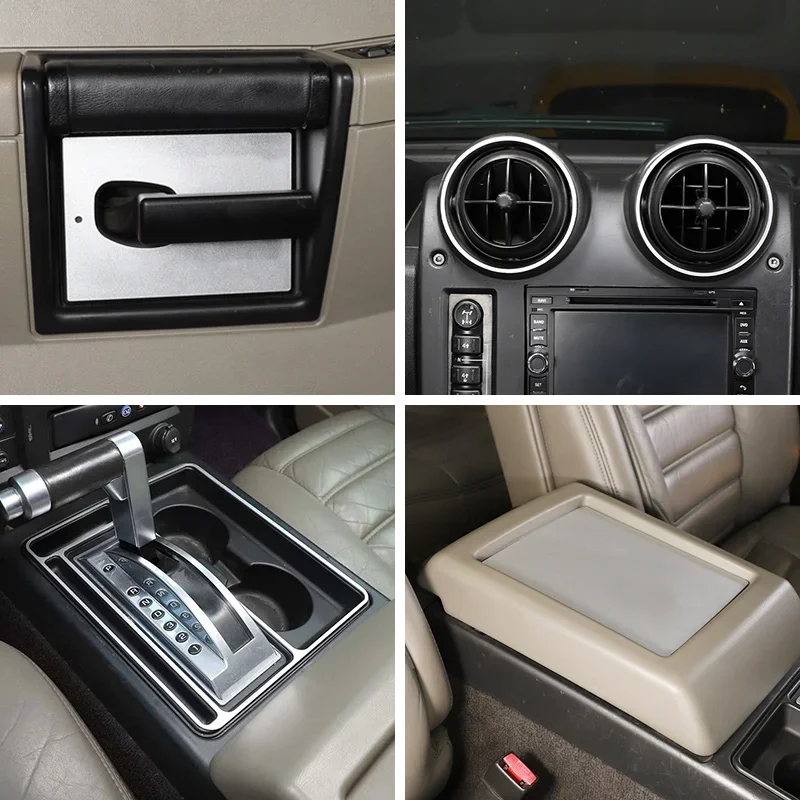 For 03-07 Hummer H2 door inner door bowl trim panel/armrest box panel/air outlet ring/gear trim frame interior sequin sticker
For 03-07 Hummer H2 door inner door bowl trim panel/armrest box panel/air outlet ring/gear trim frame interior sequin sticker