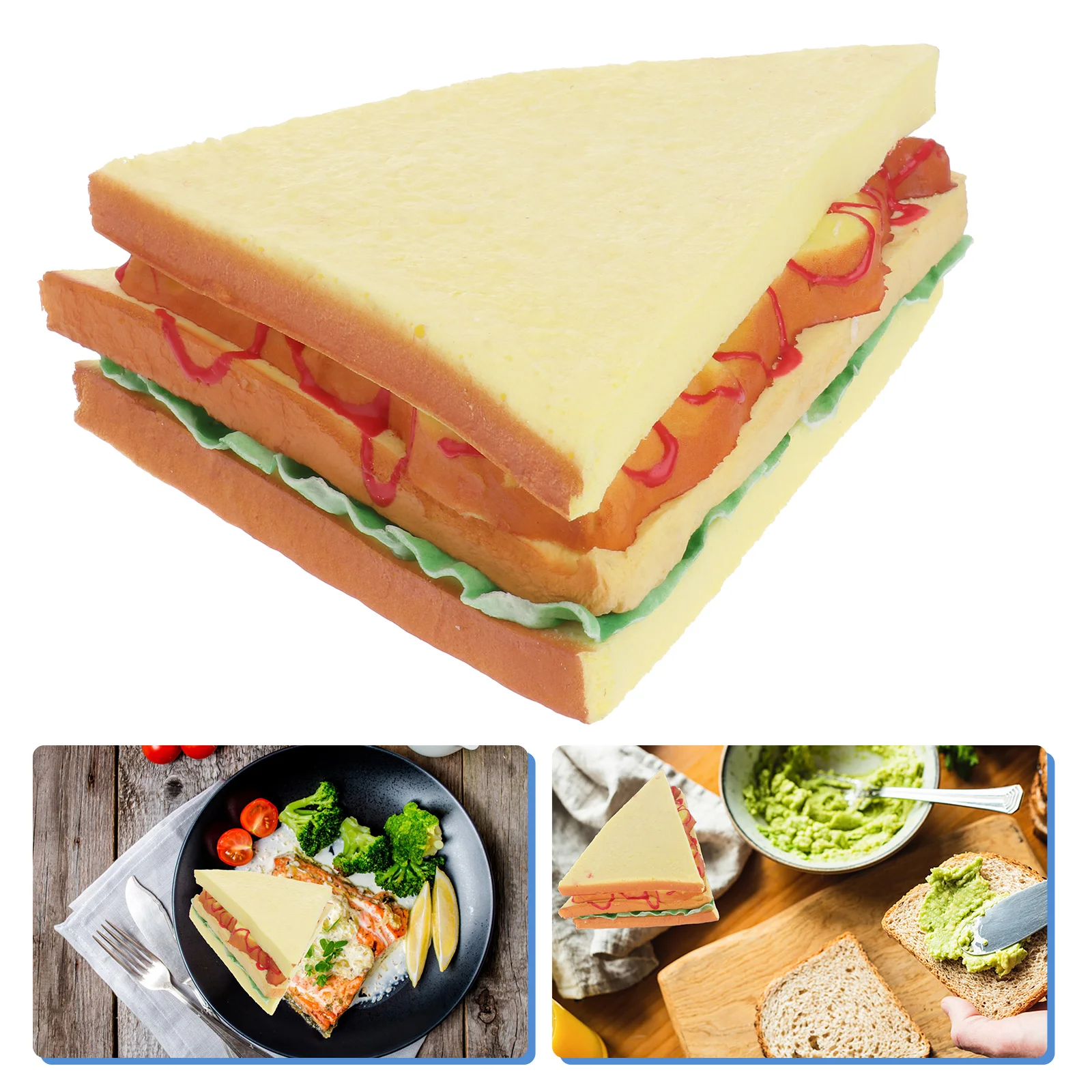 1pc Imitated Sandwich Bread Model Decor Vivid Sandwich Photography Props Realistic Bread Toy Cake Shop Bread Props
1pc Imitated Sandwich Bread Model Decor Vivid Sandwich Photography Props Realistic Bread Toy Cake Shop Bread Props